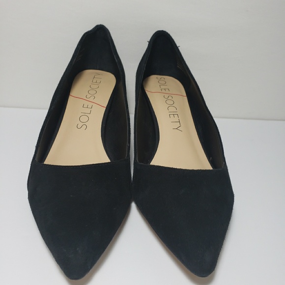Sole Society Shoes - Sole Society | NWOT Black Suede Heels Size 9